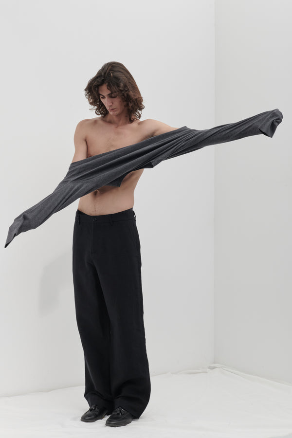 Girocollo in Lana Merino extrafine e Cotone organico