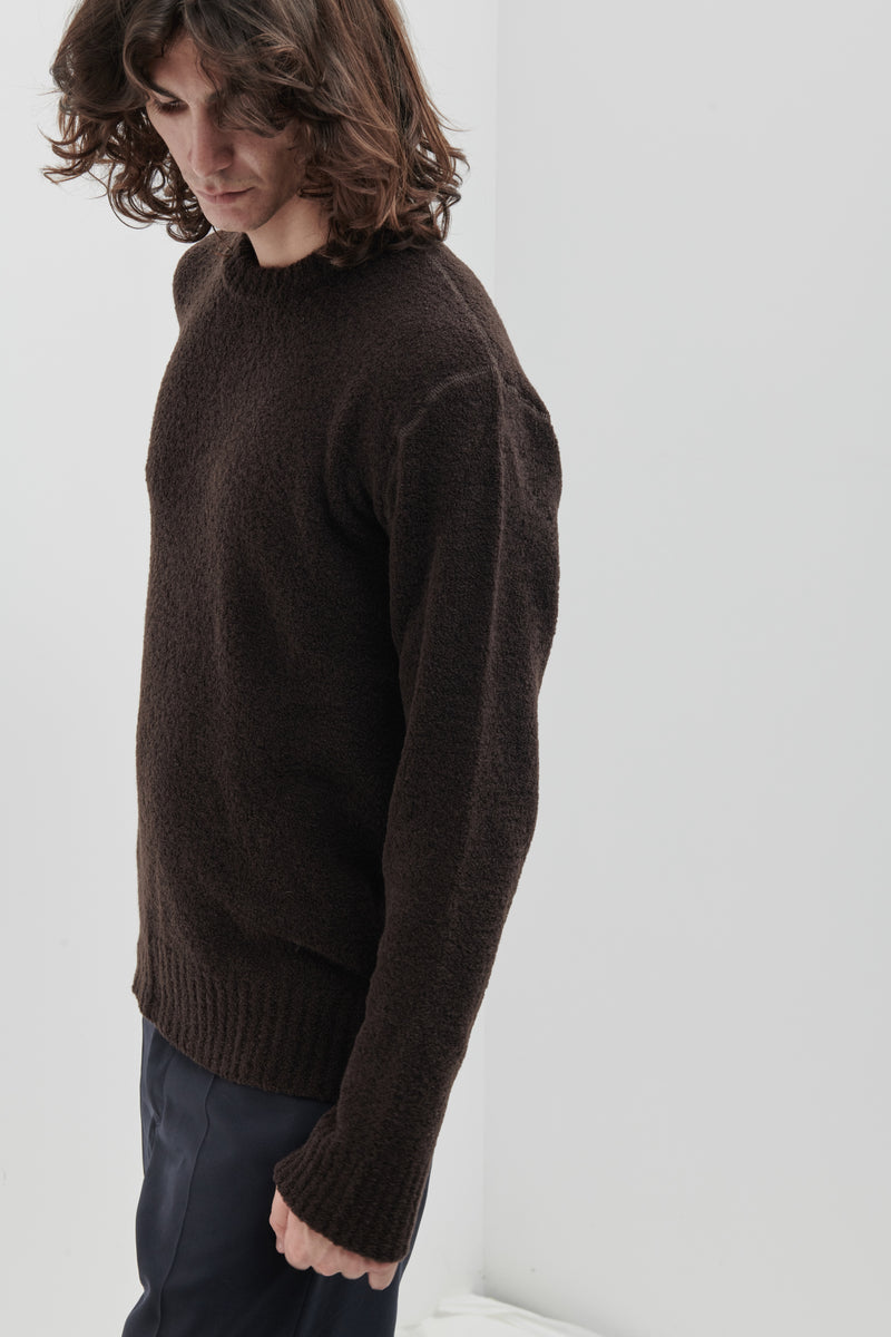 Girocollo bouclé in Lana Merino blend