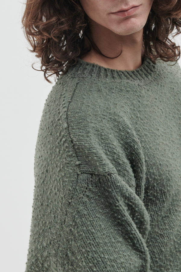 Oversized crewneck with Casentino workmanship