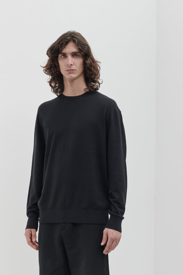 Girocollo in Lana Merino extrafine e Cotone organico