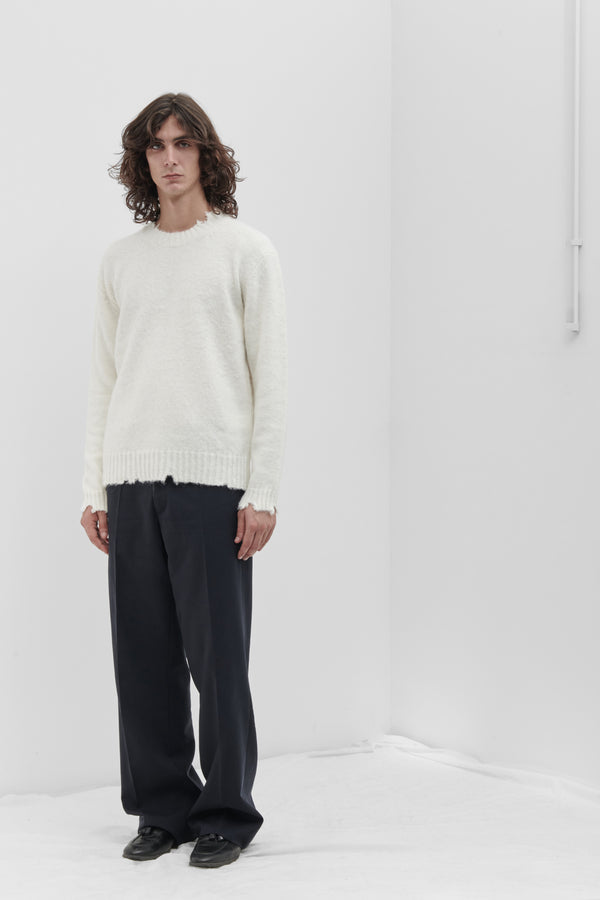 Girocollo garzato in misto Alpaca