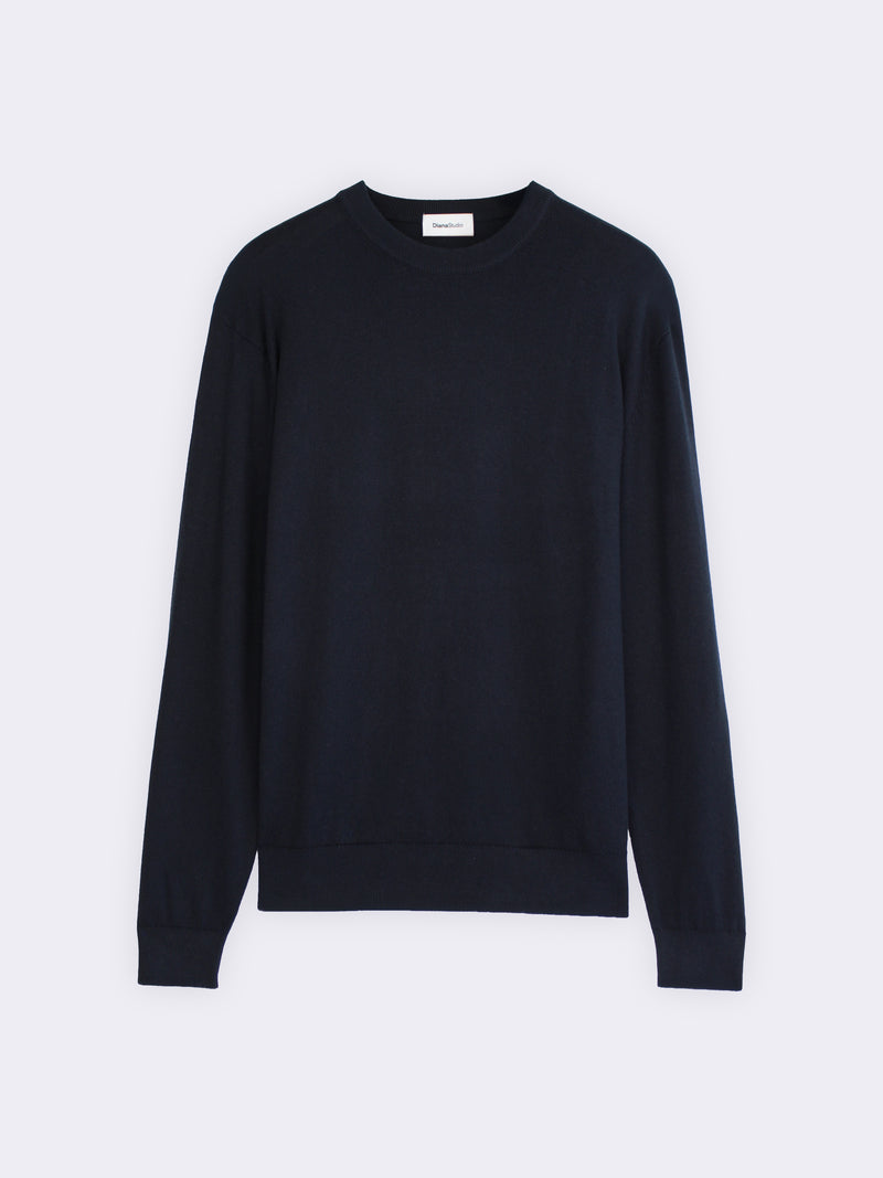 Cotton and Cashmere Crew Neck Sweater