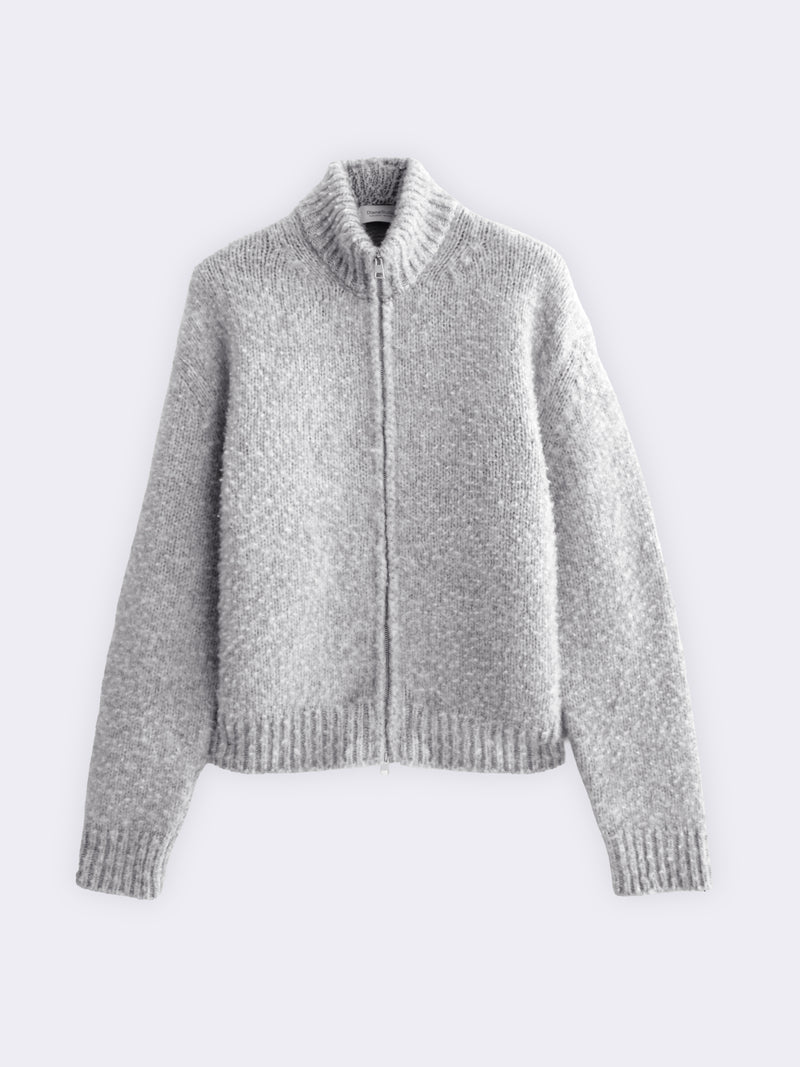 Giacca zip con lavorazione Casentino