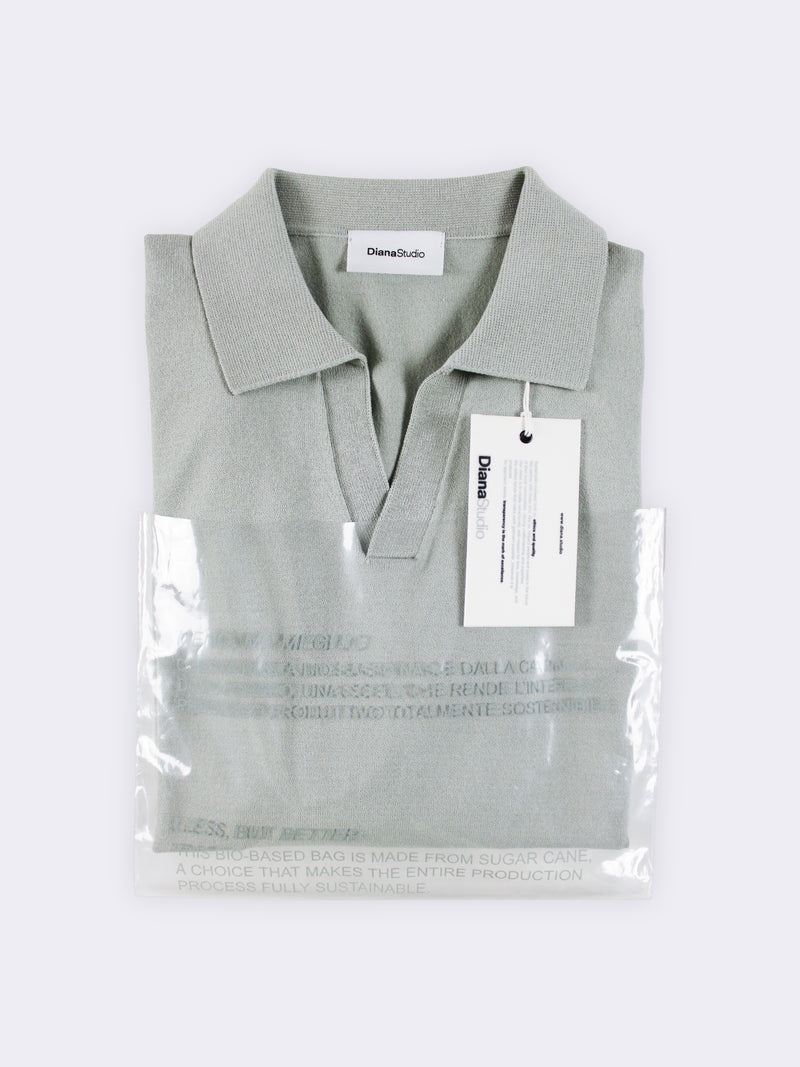 Crêpe viscose polo shirt