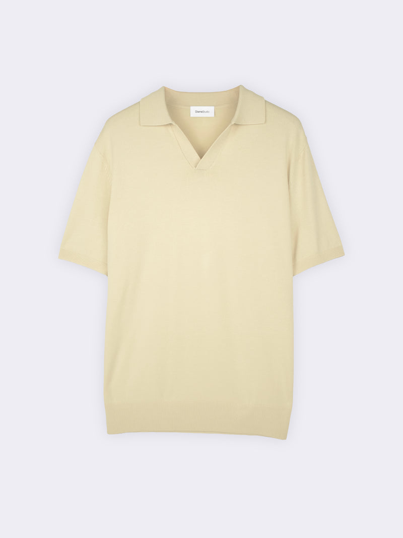 Crêpe viscose polo shirt