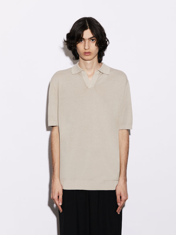 Polo senza bottoni in Cotone Leggero