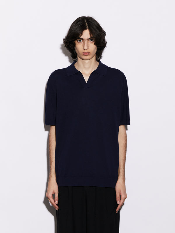 Polo senza bottoni in Cotone Leggero