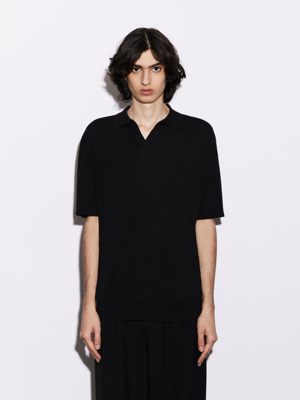 Polo senza bottoni in Cotone Leggero