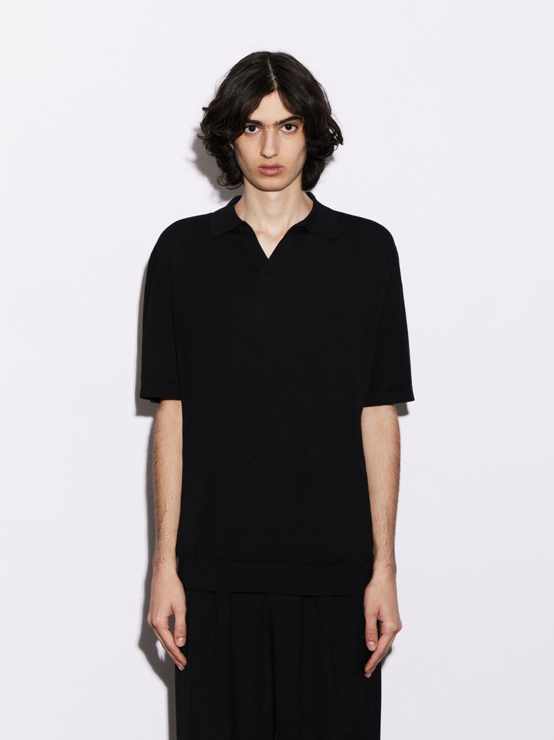 Polo senza bottoni in Cotone Leggero