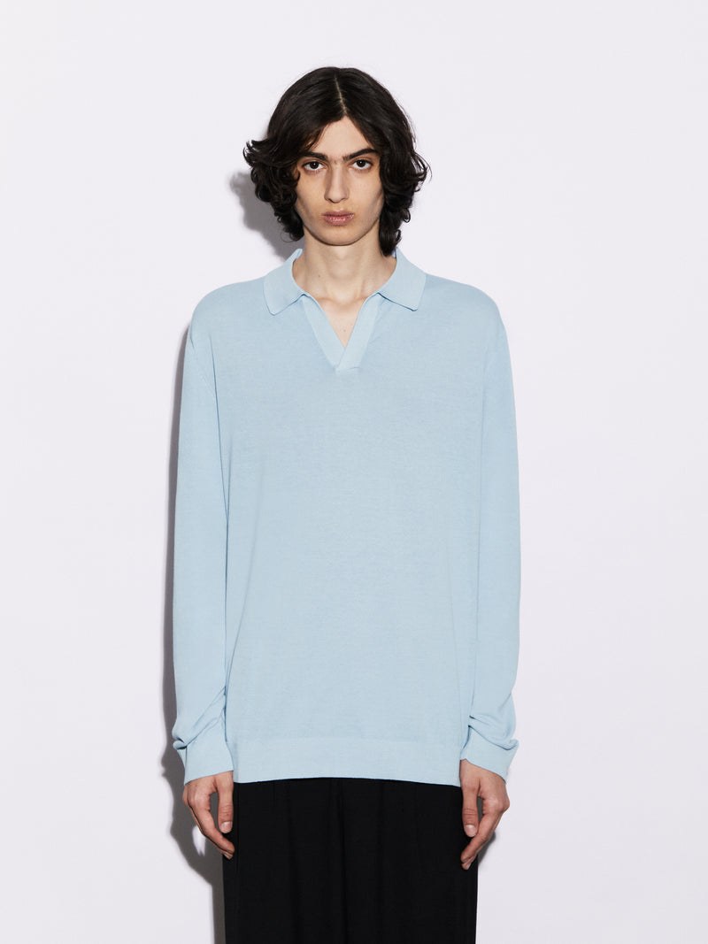 Polo senza bottoni in Cotone leggero