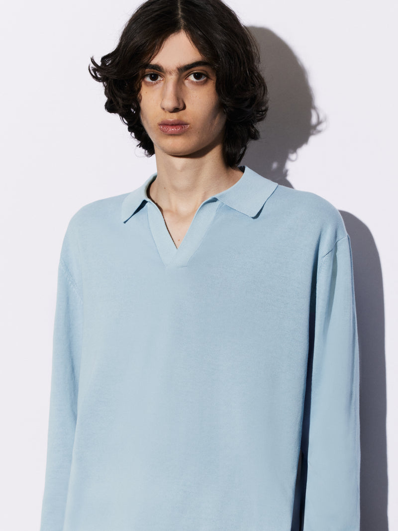 Polo senza bottoni in Cotone leggero