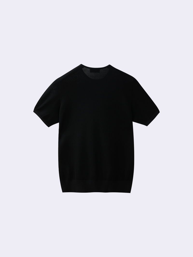 T-shirt in Cotone crêpe con microstruttura