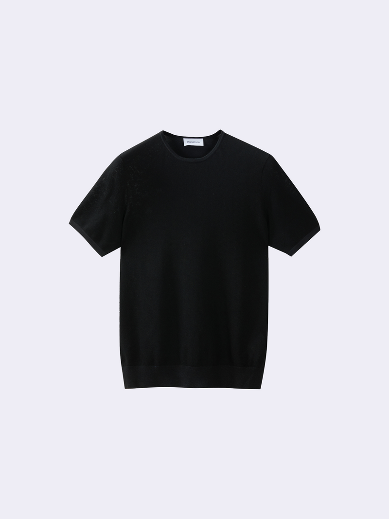 T-shirt in Cotone crêpe con microstruttura