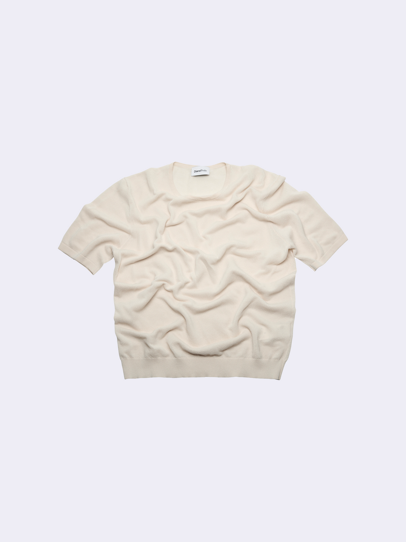 T-shirt in Cotone crêpe con microstruttura