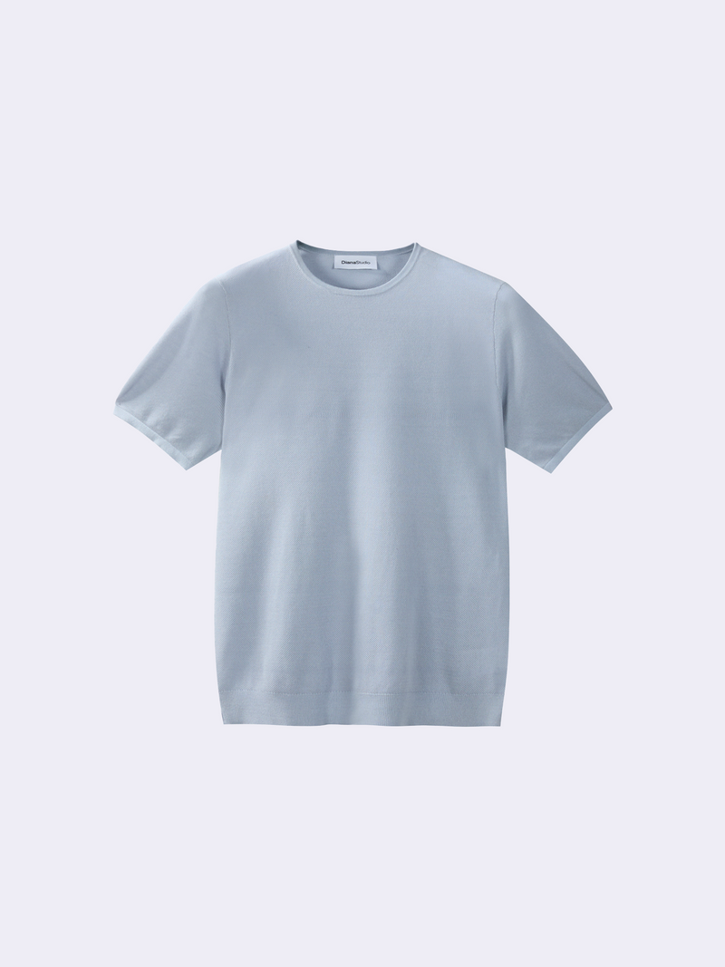 T-shirt in Cotone crêpe con microstruttura