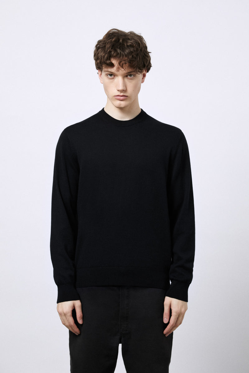 Cotton and Cashmere Crew Neck Sweater