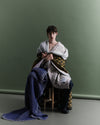 Circular Blanket with Jacquard Pattern