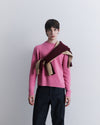 Girocollo Cropped in 100% Cashmere rigenerato Rosa Velluto