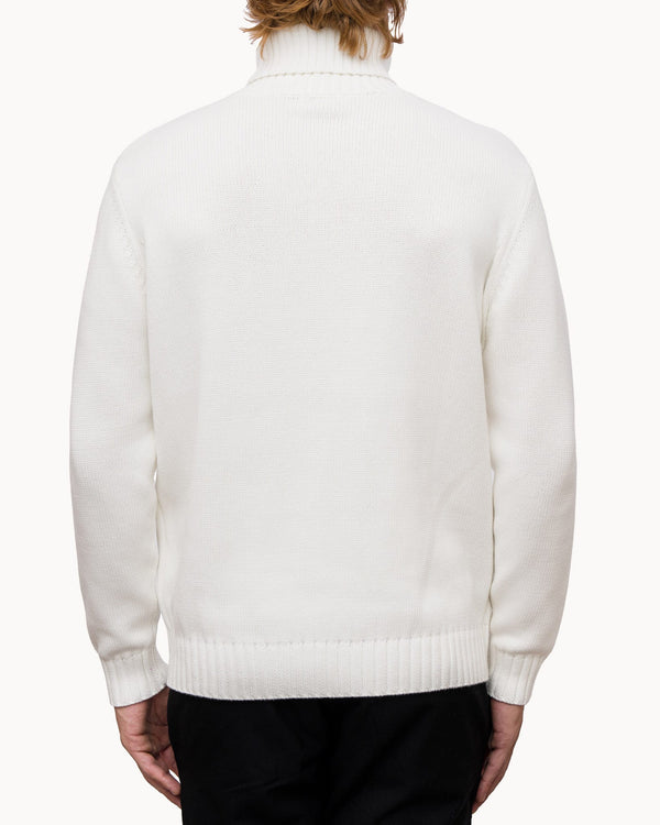 Collo Alto in Maglia Rasata in Cotone - Immagine 6