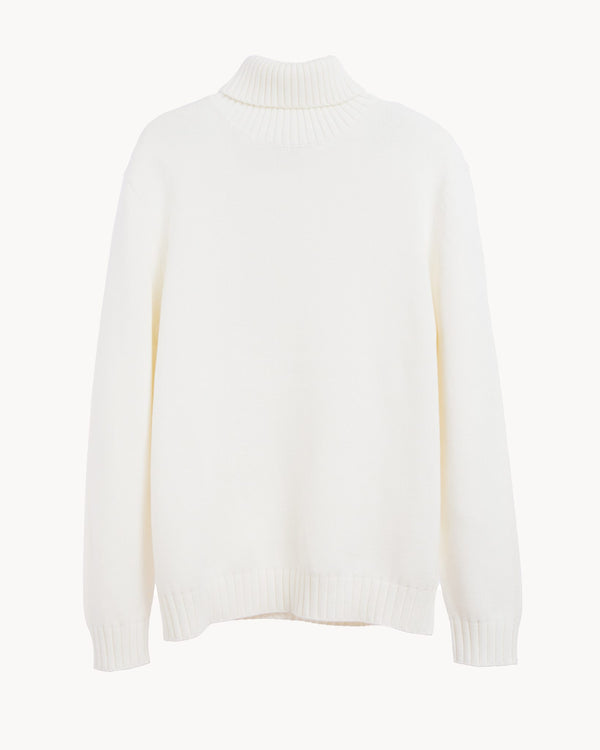 Collo Alto in Maglia Rasata in Cotone - Immagine 3