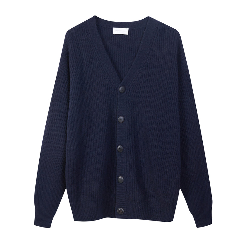 Cardigan basico in maglia perlata