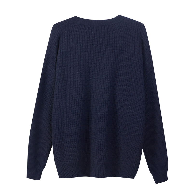 Cardigan basico in maglia perlata