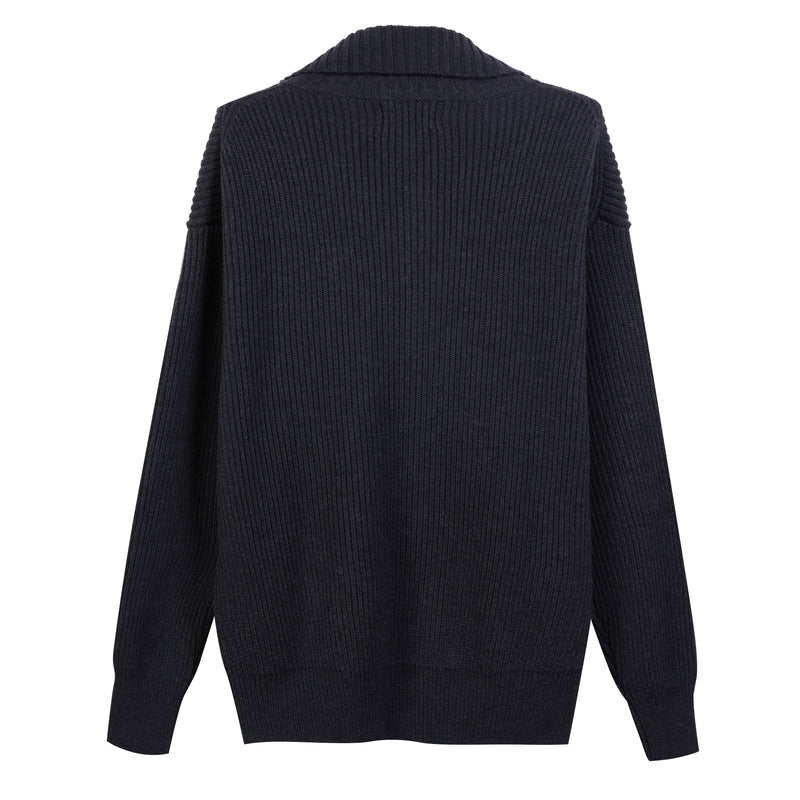 Giacca con bottoni in Lana Merino extrafine