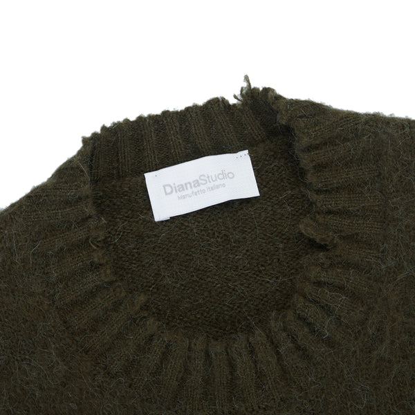 Girocollo garzato in misto Alpaca
