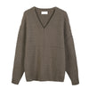Scollo a V in punto canestro in Cashmere e Lana