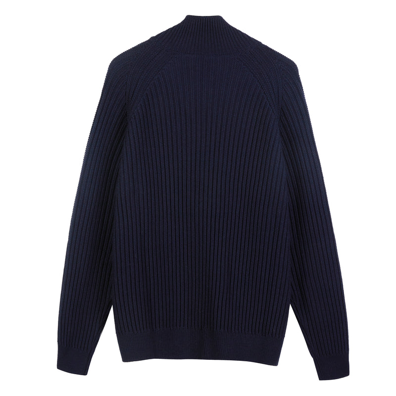 Giacca zip in Lana Merino extrafine