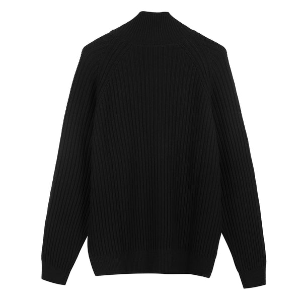 Giacca zip in Lana Merino