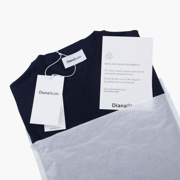 T-Shirt in Maglia - Variante Blu Navy - Immagine 7