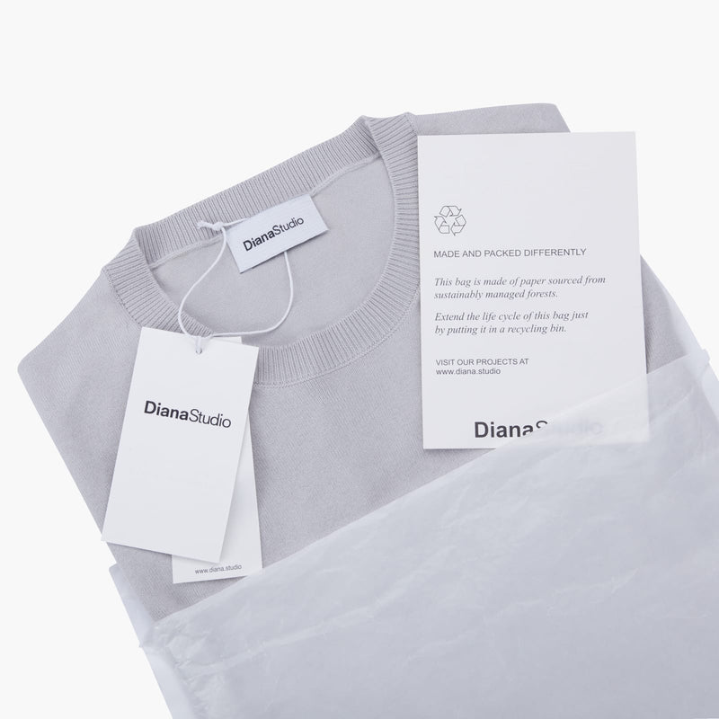 T-Shirt in Maglia - Variante Grigio / Perla - Immagine 8