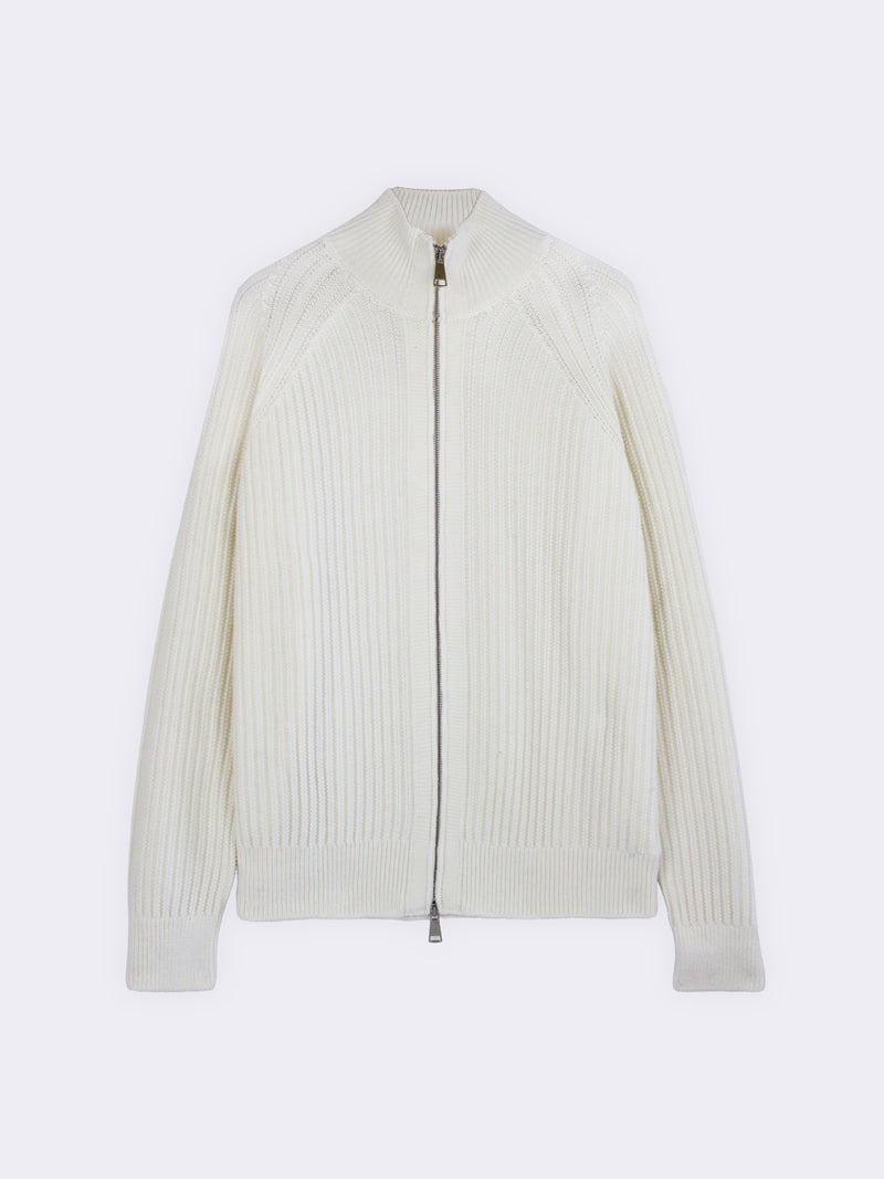 Zip-Jacke aus extrafeiner Merinowolle