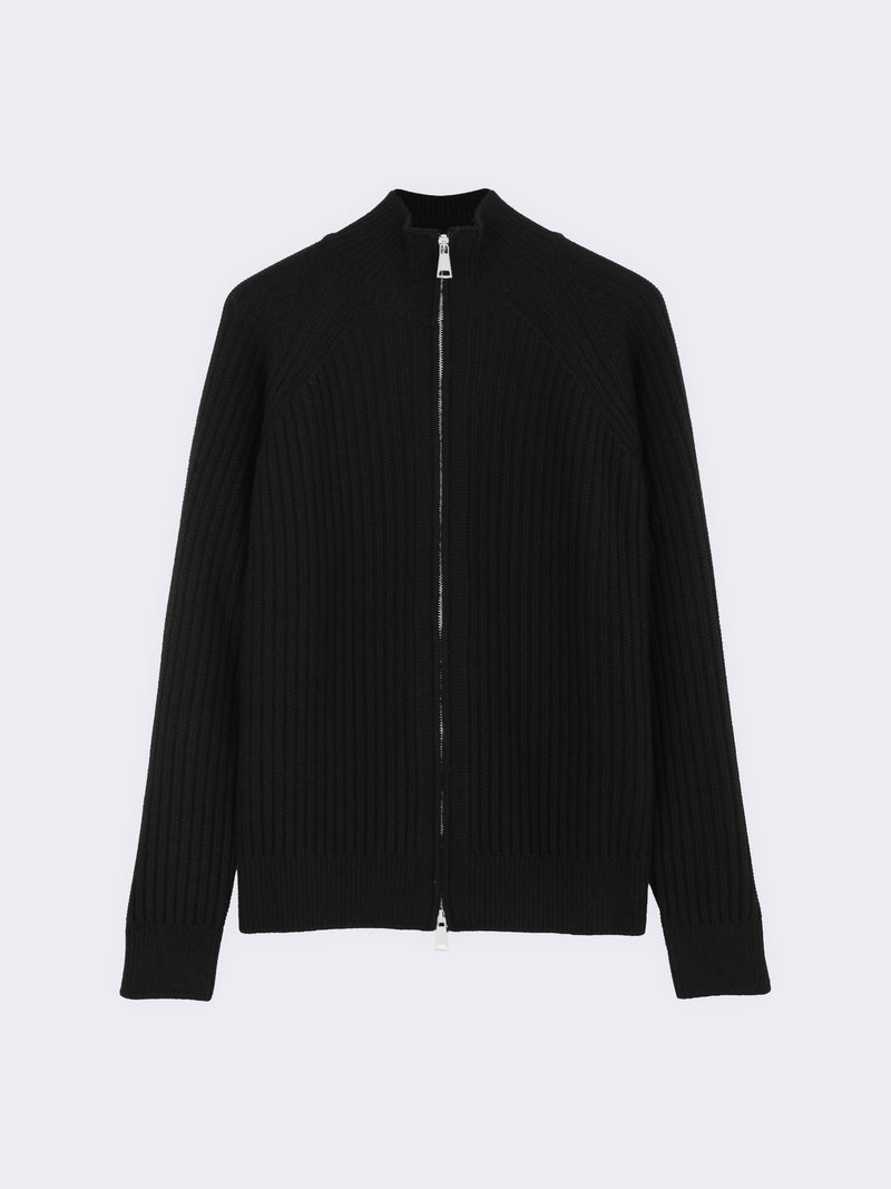 Zip-Jacke aus extrafeiner Merinowolle