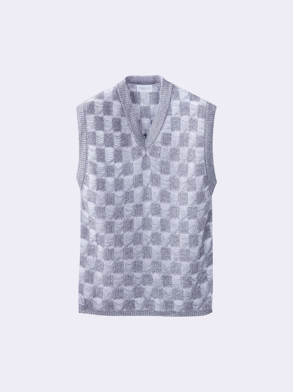 Gilet in Cotone jacquard
