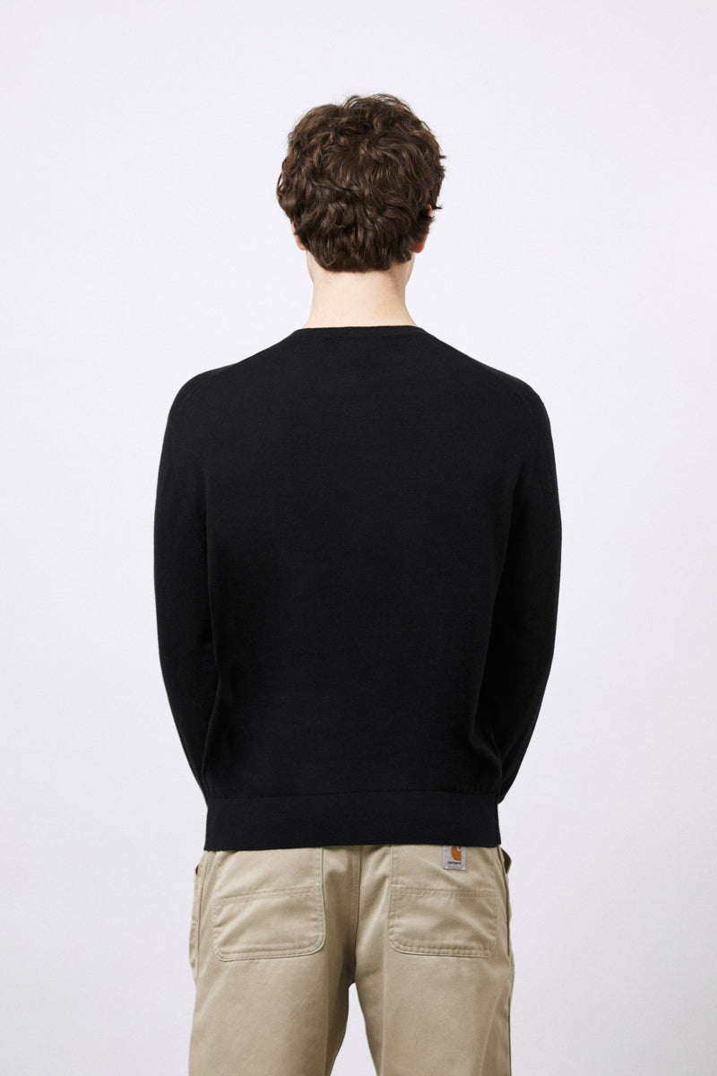 Girocollo in Lana Merino extrafine e Cotone organico