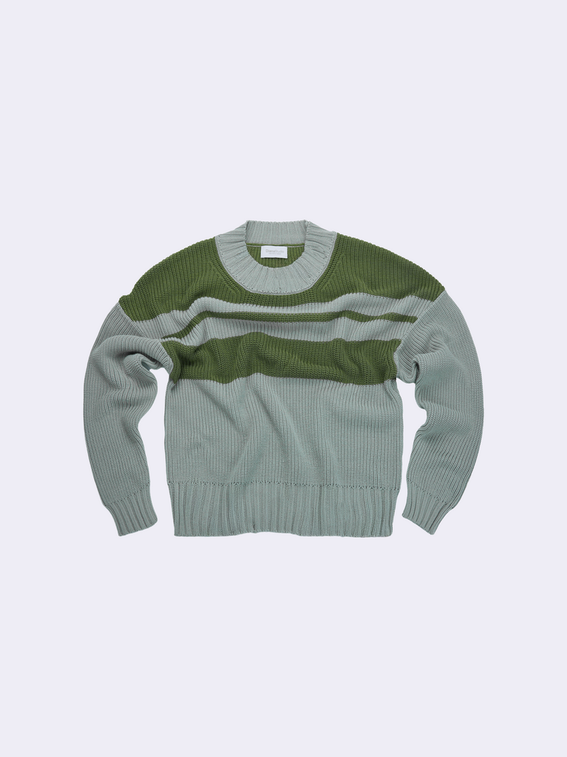 Girocollo in maglia Bicolor con Rotture