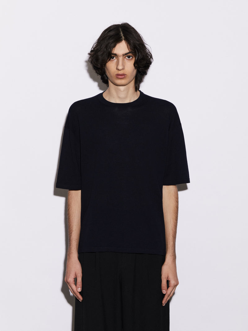 T-shirt in Cotone e Seta