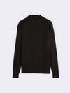 Buttonless polo shirt in extra-fine Merino wool