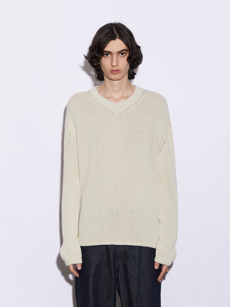 Maglia scollo a V over in Cotone