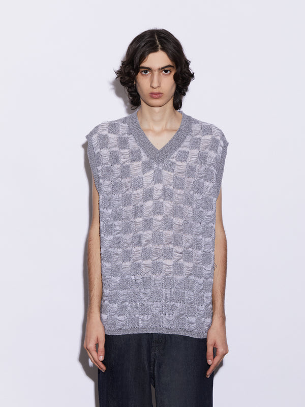 Gilet in Cotone jacquard