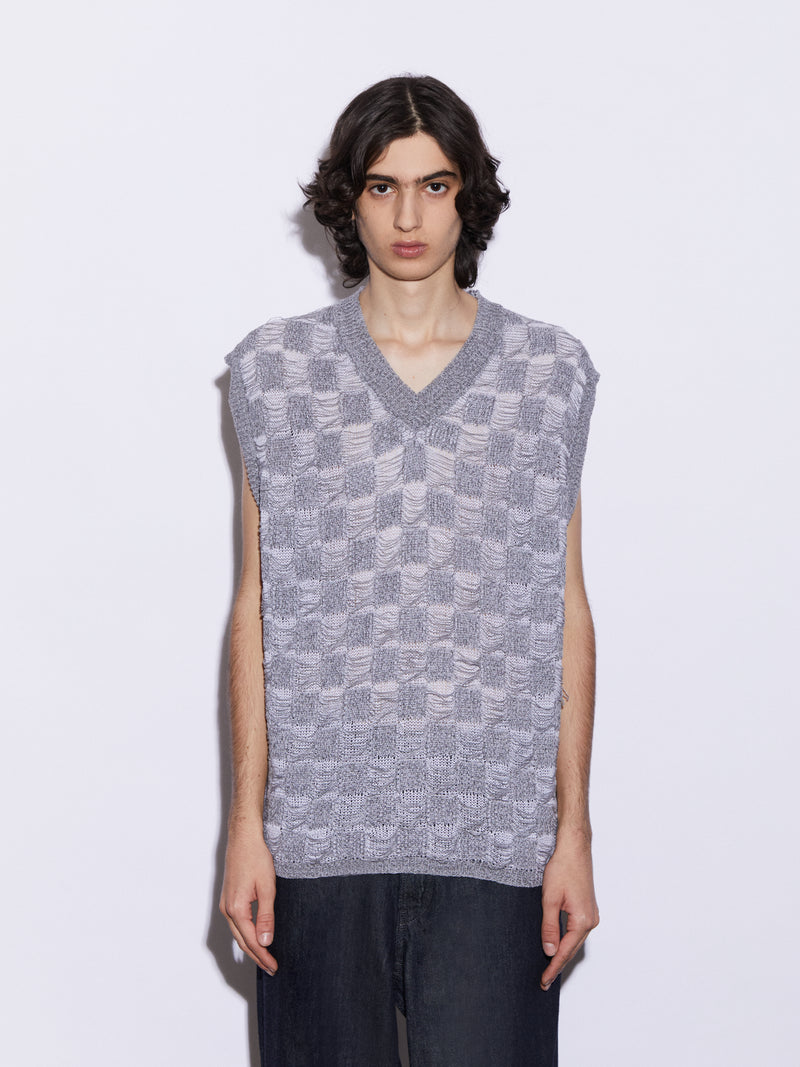 Gilet in Cotone jacquard