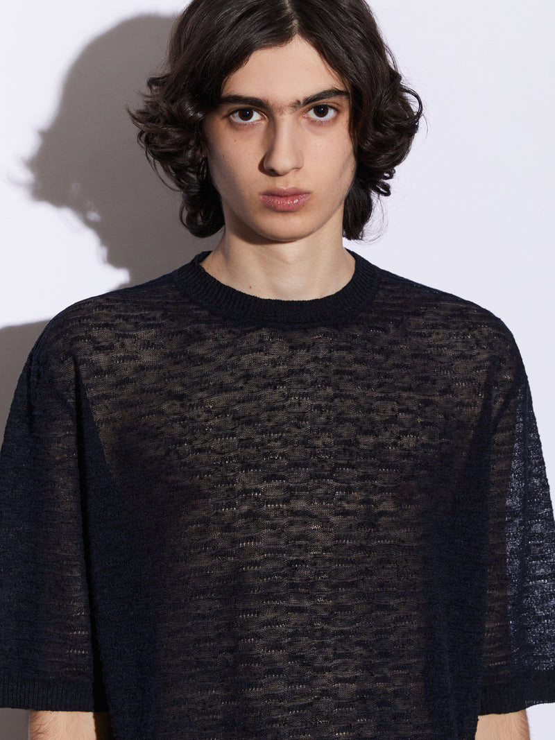 T-shirt in Lino e Seta