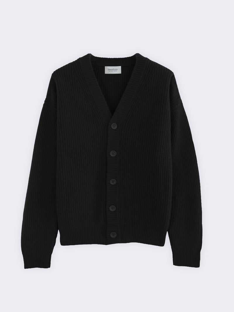 Cardigan basico in maglia perlata