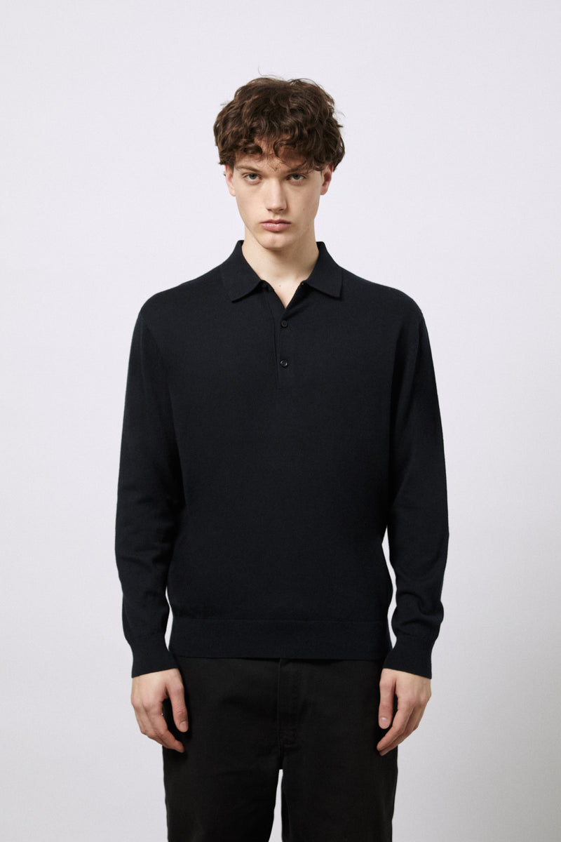Poloshirt aus Baumwolle und Kaschmir