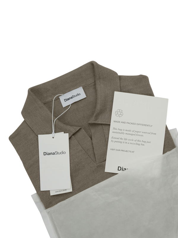 Polo senza bottoni in Lino