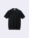 Polo in Cotone crêpe con microstruttura