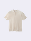 Polo in Cotone crêpe con microstruttura