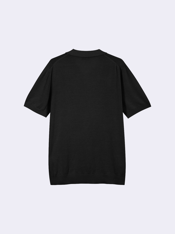 Polo senza bottoni in Lino